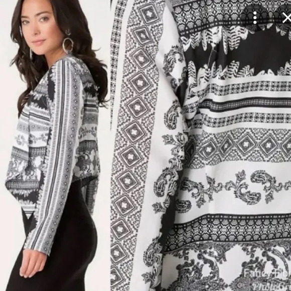 Bebe NWT Printed Asymmetrical Jacket - Picture 4 of 8